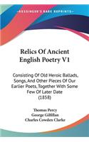 Relics Of Ancient English Poetry V1