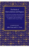 The Book of Matriculations and Degrees