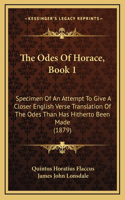 The Odes Of Horace, Book 1