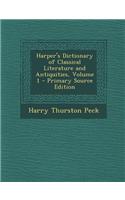 Harper's Dictionary of Classical Literature and Antiquities, Volume 1