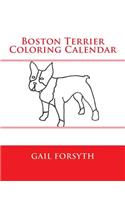 Boston Terrier Coloring Calendar