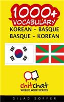 1000+ Korean - Basque Basque - Korean Vocabulary: (Korean)