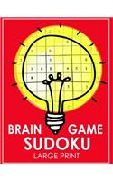 Brain Game Sudoku Large Print: Easy, Medium to Hard Level Puzzles for Adult Sulution inside