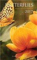 Butterflies Pocket Monthly Planner 2017: 16 Month Calendar(English)