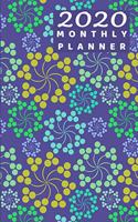 2020 Monthly Planner: Flower Abstract Spirals - Small Pocket Calendar 5.06 x 7.81
