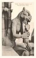 Vintage Journal Gargoyle on Notre Dame Cathedral: (Pocket Sized - Found Image Press Journals)