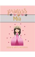 Princess Mia Draw & Write Notebook