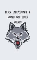 Never Underestimate A Woman Who Loves Wolves