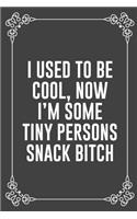 I Used to Be Cool, Now I'm Some Tiny Persons Snack Bitch: Funny Blank Lined Ofiice Journals For Friend or Coworkers