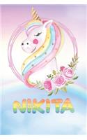 Nikita: Nikita's Unicorn Personal Custom Named Diary Planner Calendar Notebook Journal 6x9 Personalized Customized Gift For Someone Who's Surname is Nikita 