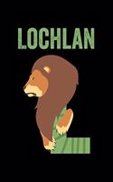 Lochlan: Journal (Diary, Notebook) Personalized Custom Name Alphabet Lion Birthday Gift for Boys