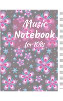 Music Notebook for Kids: Blank Music Sheet Notebook: Music Manuscript Paper, Staff Paper, Music Notebook 13 Staves, 8.5 x 11, A4, 110 pages perfect for Songwriting, Theory, 