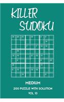 Killer Sudoku Medium 200 Puzzle With Solution Vol 10