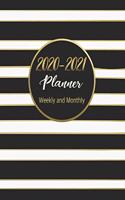 2020-2021 Planner Weekly & Monthly: 2 Year Calendar Organizer with 24 Months Spread View - time management - Agenda & Journal - Personal Appointment - Phone Book - Password Log - Noteb