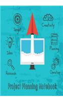Project Planning Notebook: Happy Project Organizer Planner Journal. Productivity Planner and Tracker. Organize & Management Your 60 Project Planning and Scheduling. 7x10 Inch.(2 Project and Goal Planner)