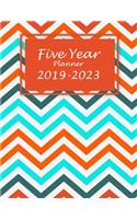Five Year Planner 2019-2023: Beauty Colorful Book, Five Year Planner Monthly Schedule Organizer 2019-2023, 60 Months Planner Large Printed 8.5" x 11" Monthly Calendar Planner