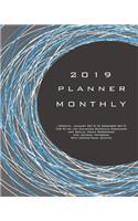 2019 Planner Monthly: 12 Month January 2019 to December 2019 for to Do List Calendar Schedule Organizer and Soclal Media Passwords and Journal Notebook with Inspirational Quotes