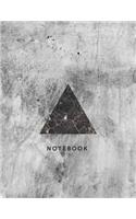 Notebook: Beautiful Grey and Black Graphic Style Marble Look with Gold Lettering 150 College-Ruled Lined Pages 8.5 X 11(4 Graphic Marble Collection)