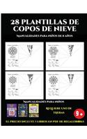 Manualidades para niños de 8 años (28 plantillas de copos de nieve 2