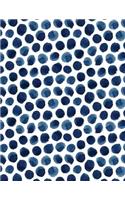 Big Fat Journal Notebook Indigo Blue Ink Spots