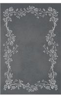Slate Grey 101 - Blank Notebook With Rose Vines - 6x9: 101 Pages, 6 x 9 Journal, Soft Cover