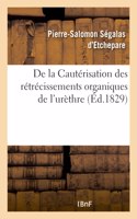 de la Cautérisation Des Rétrécissements Organiques de l'Urèthre
