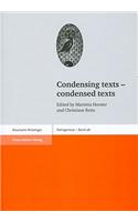 Condensing Texts - Condensed Texts