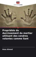 Propriétés du durcissement du mortier utilisant des cendres volantes comme liant