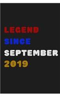 Legend Since September 2019 - Notebook Journal Birthday