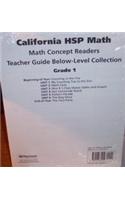 Harcourt School Publishers Math California: Blw-LV Math Rdr Tg Coll G1