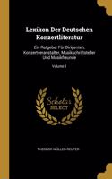 Lexikon Der Deutschen Konzertliteratur