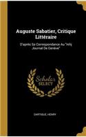 Auguste Sabatier, Critique Littéraire