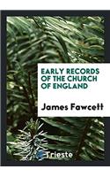 Early records of the Church of England