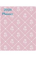 2020 Planner: Weekly Basic Large Planner: 52 Week Agenda: Extra Dot Grid Pages: Paperback Cover: Pretty Rose