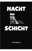 Nachtschicht: Lustiges A5 Notizbuch liniert mit 120 Seiten und Seitenanzahl für den Bergarbeiter