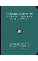 Coronella In Onore Di Maria Santissima Vera Madre Di Dio (1843)