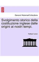 Svolgimento Storico Della Costituzione Inglese Dalle Origini AI Nostri Tempi.