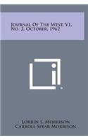 Journal of the West, V1, No. 2, October, 1962