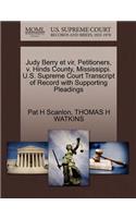 Judy Berry Et Vir, Petitioners, V. Hinds County, Mississippi. U.S. Supreme Court Transcript of Record with Supporting Pleadings