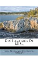 Des Elections de 1818...