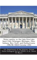 Water Quality in the Lake Erie-Lake Saint Clair Drainages