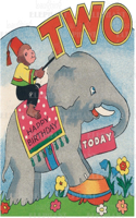 Monkey on Elephant - 2nd Birthday - Greeting Card