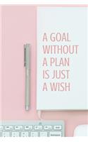 A goal without a plan is just a wish Goal