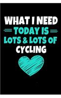 What I Need Today Is Lots Lots Cycling