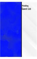 Wedding Guest List: Wedding Guest List Tracker 120 Pages 6x9 Blue Wedding Organizer Notebook