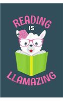 Reading Llamazing: Librarian Notebook College Blank Lined 6 x 9 inch 110 pages -Notebook for Librarian Journal for Writing- Reading book Lovers Notebook for Girls-Gift(55 Librarian Journal Notebook)