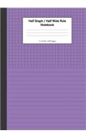 Half Graph / Half Wide Ruled Notebook