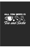 All you need is tea and socks: 6x9 Winter - grid - squared paper - notebook - notes