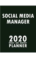 Social Media Manager 2020 Weekly and Monthly Planner