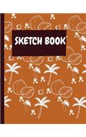 Sketch Book: Coconut large Blank Sketch Pad: Gift For Drawing, Sketching, Doodling 100 pages 8.5" x 11"